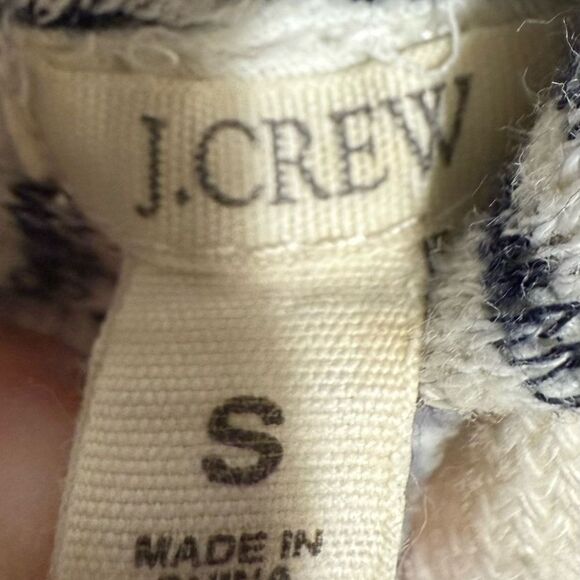 J. Crew Gray and White Striped Hooded Pullover, #311 - Picture 4 of 5